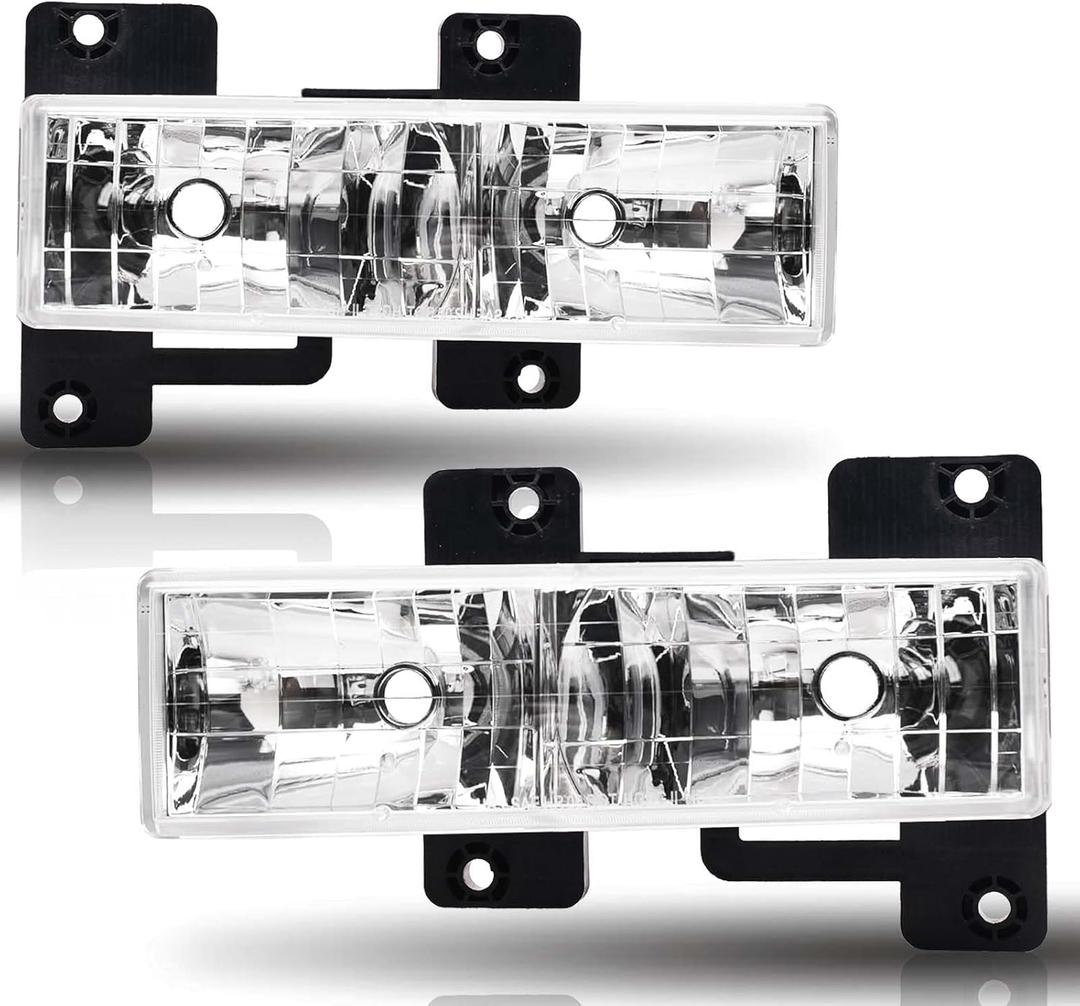 Headlight Assembly Replacement for 1988-1999 Chevy GMC C/K 1500 2500 3500 Silverado 1995-2000 Tahoe 1992-1994 Blazer 1992-1999 Yukon Sport w/o Denali Package, Replace# 15034929 15034930