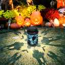 Halloween Decorations Ghost Solar Lanterns - 7.8" x 4.7" Solar Light Outdoor with Handle, Outside Hanging Halloween Lanterns for Garden, Cool Gifts for Women, Friends and Sister