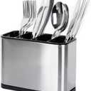 Silverware Caddy Cutlery Organizer for Countertop Silverware Holder for Fork Knife Spoon Flatware Organizer 4 Compartments Cutlery Holder