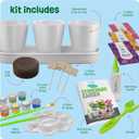 Dan&Darci Paint & Plant Stoneware Flower Gardening Kit - Gifts for Girls & Boys Ages 6-12 - Kids Arts & Crafts Project Birthday Gift, STEM Activity for Age 6, 7, 8, 9, 10, 11 & 12 Year Old Girl