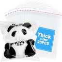 RONSBILL 20 PCS 18x24 Inches Thick 3.2Mil Self Sealing Clear Cellophane Plastic Bags Self Adhesive Large Resealable Cello Bags Packaging Clothing Gifts Artwork Poly Bag Pack of 2