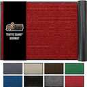 GORILLA GRIP Traffic Guard Door Mat, Heavy Duty Welcome Mats, Commercial Office Space Doormat, Waterproof, Fade Resistant, Strong Rubber Backing, Low Profile, Shoe and Boot Scraper, 35x23, Red