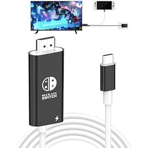 USB C to HDMI Adapter Cable Compatible with Nintendo Switch, Type-C to HDMI Conversion Cable Replaces The Switch Docking Station for TV Projection Screen, Nintendo Switch OLED Dock
