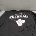I Am The Veteran Veterans Day US Military Patriotic Long Sleeve T-Shirt (Black, No Size)
