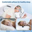 SAHEYER Anti-Snoring Pillow for Side Sleepers, Stop Snore Aid with Memory Foam, Orthopedic Pillow for Sleeper, Snoring Solution and Remedy, Anti-Snore Devices, White