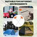 20 Pack 8" Screw in Tent Stakes Heavy Duty, Glow in The Dark Metal Stakes with Hex Head Driver, Ground Anchors for Camping, Patio, Awning, Canopy, and Windy Conditions