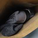 Hylaea Merino Wool Ski Socks, Cold Weather Socks for Snowboarding, Snow, Winter, Thermal Knee-high Warm Socks, Hunting (X-Large, Black Grey (2 Pairs))