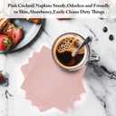 CENLBJ 150 Pcs Pink Paper Plates and Napkins and Forks,50 Guest Disposable Party Supplies Include Plates Napkins Plastic Forks for Baby Shower,Birthday,Bridal,Wedding