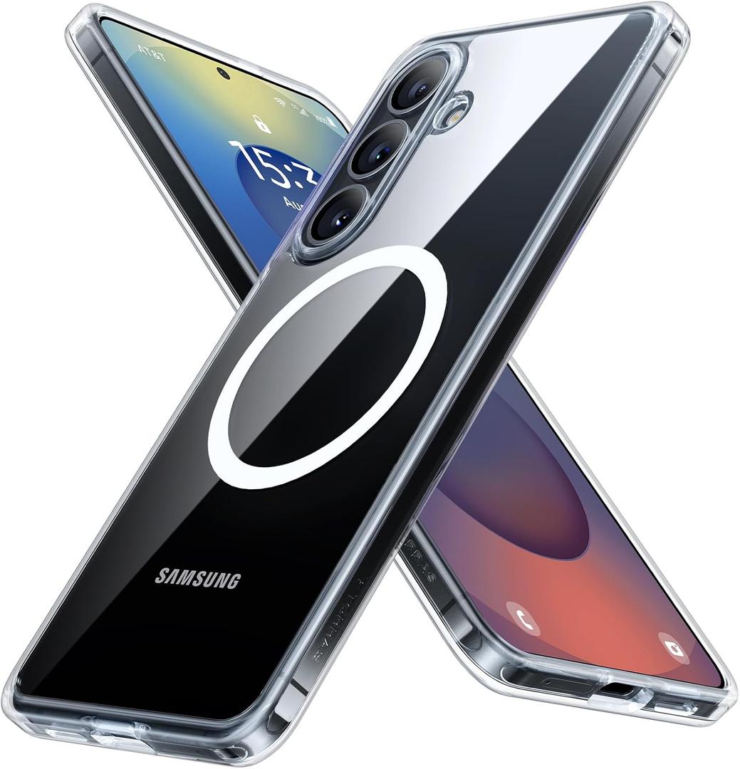 TORRAS Magnetic Shockproof for Samsung Galaxy S26 Plus Case, Fit for MagSafe,12FT Military Grade Protection, Anti-Yellowing Slim Magnetic for Samsung S26+ 6.7'' 5G Phone Case 6.7", Diamond Clear