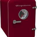 Frigidaire Retro 9-Can Mini Personal Fridge Portable Cooler for Car, Office, Bedroom, Dorm Room, or Cabin, 11.8" D x 7.1" W x 10.1" H, Red