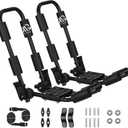 XGeek Kayak Roof Rack, Surfboard, Canoe and Ski Board Rooftop Mount Carrier J-Style Rack on SUV, Car and Truck.Unidirectional Foldable Kayak Roof Rack