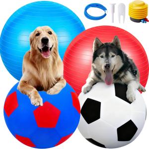 2 Set Herding Ball for Dogs, 20'' Dog Balls with Ball Cover, Giant Horse Toy for Australian Shepherd, Cattle, Border Collies, and Small/Medium Breed