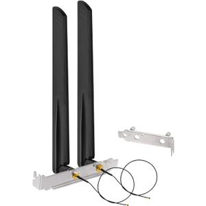Eightwood WiFi 6 6E Antenna Tri-Band 2.4GHz 5GHz 6GHz + 10in PR-SMA Cable + Computer Slot Bracket for M.2 NGFF Intel Wireless Network Card
