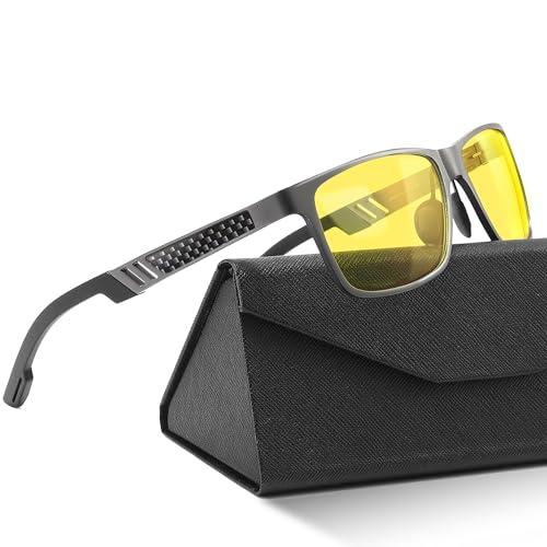 IBOANN Blue Light Glasses for Men - Lightweight Al-Mg Metal, Gaming Computer Blocking Glasses, Eye Protection Anti Eyestrain