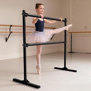 4FT Height Adjustable Ballet Barre, Freestanding Ballet Bar, Heavy Duty Dance Bar Support, Sturdy Construction, Anti-Slip for Kids Adult, Home and Gym use