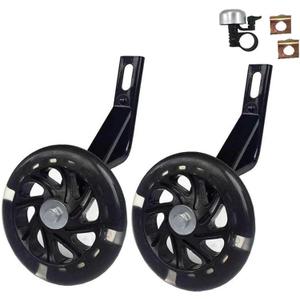 Training Wheels for Bike,Compatible for Bikes of 12 InchFlash Mute Wheel (black)