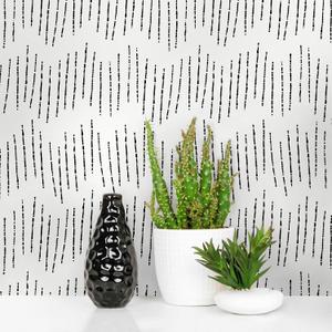 Timeet Peel and Stick Wallpaper Black and Stick Wallpaper Stripe Contact Paper 16.14"x197" Modern Lines Self Adhesive Removable Wall Paper for Bedroom Living Room