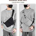 Crossbody Travel Bags for Women, Anti Theft Proof Safe Slim Sling Travel Purses, Personal Flex Shoulder Bag for Men Women