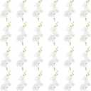 LARDUX 24 PCS Artificial Flowers for Floating Candles Wedding Centerpiece Mini Orchid Flower Filler Vase Fillers for Wedding Dinning Table Party Home Restaurant Decoration (Cream)