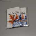 2 x Fall Throw Pillow Cover 18x18 Inch  White Linen Autumn Cushion Cover with Blue Pumpkins and Orange Leaves  Double-Sided Print, Farmhouse Thanksgiving Pillowcase for Sofa Couch Bed