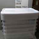 Sterilite 6-Pack Ultra Latching Box, Storage Bins with Lids, Clear Plastic, 18 Qt  Large Heavy-Duty Organizing Bin Containers for Home, Closet, Kitchen, Pantry, Bathroom, and Office