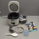 Rice Robot Personal Rice Cooker, PFAS-free, Nonstick. 1 Quart Capacity, with Stainless Steel Steamer Tray, Measuring Cups, Recipe Book with 60 Recipes, and Serving Spoon, As Seen On TV