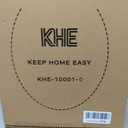 KHE Round Toilet Seat 16.5 Inch, Soft Close Toilet Seat with No-Touch Handle, Quick Release for Easy Cleaning, Non-Slip Bumpers, Durable PP, White