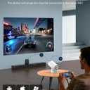 Mini Projector with WiFi and Bluetooth, Support 4K 170 ANSI Auto Keystone Correction, 5W Soundbase Speaker, 210 Rotatable Portable Projector, 25"-110" Screen Video Projector for Smartphone/Laptop
