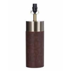 Stylecraft Natural Leather and Gold Table Lamp, 1 ct