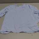 Haloumoning Girls Athletic Shirts Kids Long Sleeve Workout Tops Split Back Quick Dry T-Shirt (7-8 Years, Sky Blue)