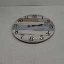 Wall Clock Battery Operated 8 Inch Silent Non Ticking Coastal Design Country Rustic Retro Decorative for Bathroom Kitchen Living Room Bedroom (Blue)