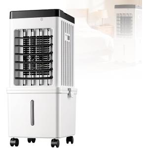 15L Portable Air Conditioner Fan, 3 Speeds Evaporative Air Cooler Fan, Space Saving Energy Saving Fan for Home, Office and Bedroom