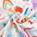 ODASDO Boys Back to School Outfit Pencil Printed Short Sleeve T-shirt Tops and Shorts Set Kids Preschool Kindergarten Clothes (White)