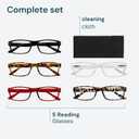 Gaoye Professional Reading Glasses for All Day - Computer Readers with Blue Light Protection - Value Pack, 1.75x