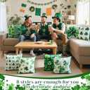 8 Pcs 18x18 Inch St. Patrick Pillow Covers St. Patrick Decor Throw Pillow Covers Set of 8 Green Irish Shamrock Decorative Couch Cushion Pillowcase Room Bedroom Sofa Holiday Decor