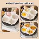 Nonstick Egg Frying Pan, 4-Cup Granite Fried Pan, Aluminum Omelet Pan, Breakfast Frying Pan for Cooking Eggs, Burger or Bacon, All Stoves Compatible