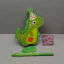 Dinosaur Piñata with a Blindfold and Stick Cute Large Dino Piñata for Easter Mexican Fiesta Birthday Decorations Animal Dinosaur Themed Party Favors (Green)