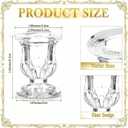 48 Pcs Clear Glass Taper Candle Holders Bulk, 2.5 Inch Small Candlestick Stands, Elegant Table Centerpieces for Wedding, Christmas, Valentines Day, Party, Home and Dining Room Decorations (Clear)
