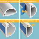 D-Line Half Round Cord Hider, Patented Cable Cover, Hide TV Wall Mount Wires, Raceway for Cords, Decorative Wire Covers, Paintable, Adhesive Cable Concealer, 10x 0.78in W x 0.39in H x 15.7in L, White