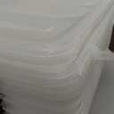 Sterilite 6-Pack Stackable Storage Bin with Lid, Clear Plastic Design, 48 Quart