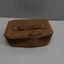 EACHY Travel Makeup Bag, Faux Suede Cosmetic Bags for Women,Large Capacity Portable Pouch Open Flat Toiletry Bag Make up Organizer with Divider and Handle