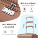 LARVENDER Luggage Sets 3 Piece, Hardside PP Carry On Suitcase with 360 Spinner Wheels TSA Lock Luggage Sets for Women, Mocha