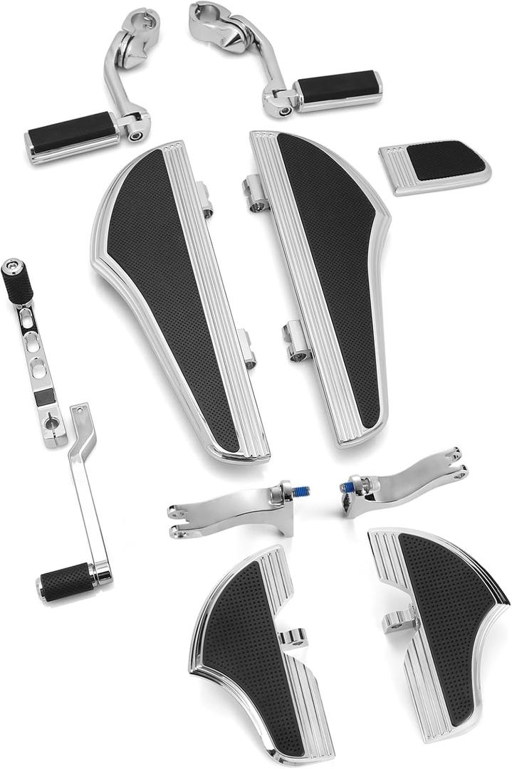 For Harley Floorboards Heel Toe Shift Levers Black Rear Footboards 1980