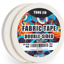 YONGJIN Double-Sided Fabric Tape (2 Rolls) - No Sewing or Ironing Required, Perfect for Quick Clothing Repairs, Fabric Bonding, Adhesive Cloth Tape for Hemming and DIY Crafts (1/4inch+1/2inch)