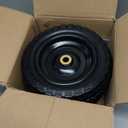 10 Inch Solid Rubber Tires, 4.10/3.50-4 Tire and Flat Free with 5/8" Bearings, 2.17" Offset Hub for GOR Garden Carts, Garden Wagon Carts, Trolleys, Hand Trucks and Utility Cart(2 Pack)