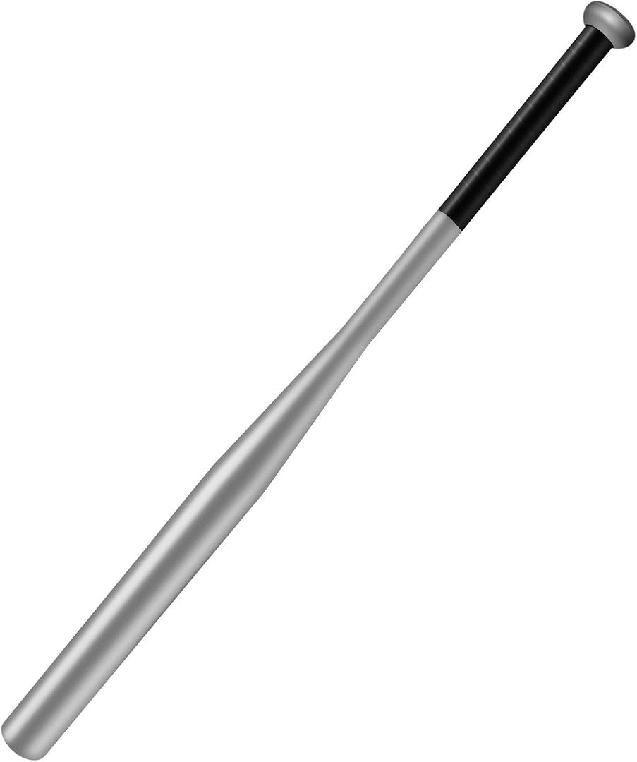 Baseball Bat Steel with Carrying Bag (Silver)