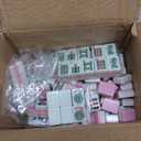BeautyChen American Mahjong Tile Set, 166 Pcs 1.2" Mahjong Tiles with 3 Dices 1 Instruction, Mahjong Game Set for Adult Family & Friends Gatherings, Mahjong Lovers, Beginners (Pink)