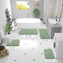 OLANLY Bathroom Rugs 36x24, Extra Soft Absorbent Chenille Bath Rugs, Rubber Backing Quick Dry, Machine Washable Bath Mats for Bathroom Floor, Tub and Shower, Home Decor Accessories, Sage Green