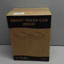 2 Pack 2.7 Gal Bathroom Trash Can with Lid, Automatic Trash Can Small Smart Garbage Can Touchless, Slim Motion Sensor Waterproof Plastic Trash Bins for Bedroom Office Kitchen Toilet (White)