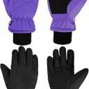 SATINIOR 2 Pairs Kids Waterproof Snow Gloves Boys Girls Windproof Winter Warm Ski Gloves for Cold Weather